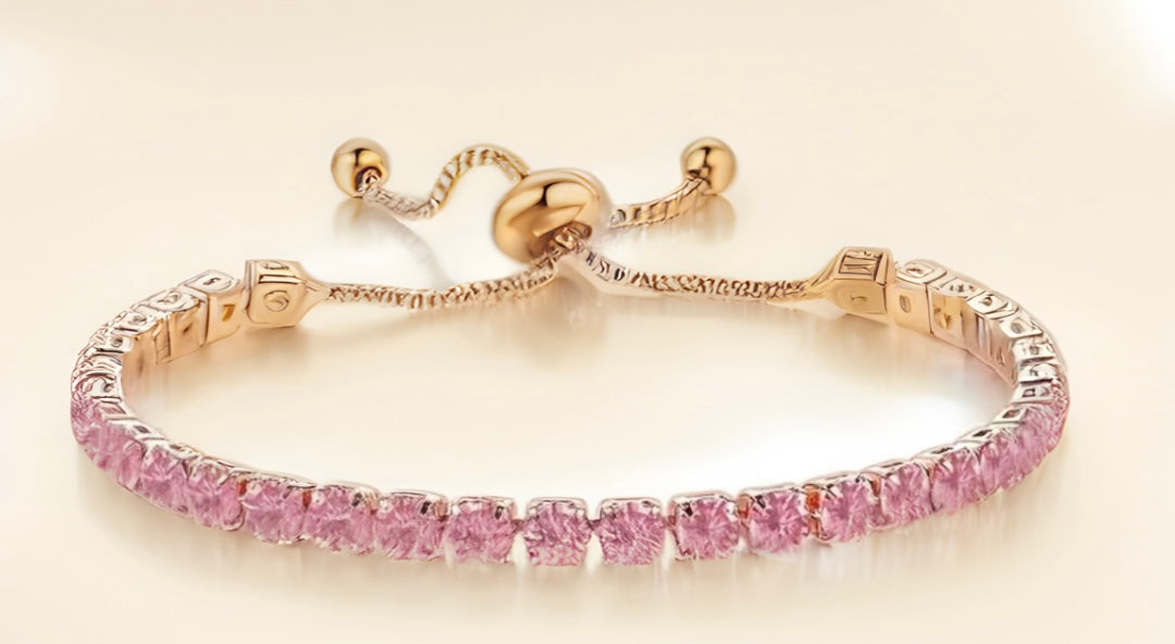 Champagne Rose Tennis Bracelet