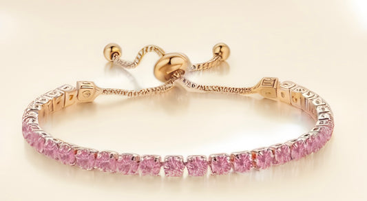 Champagne Rose Tennis Bracelet
