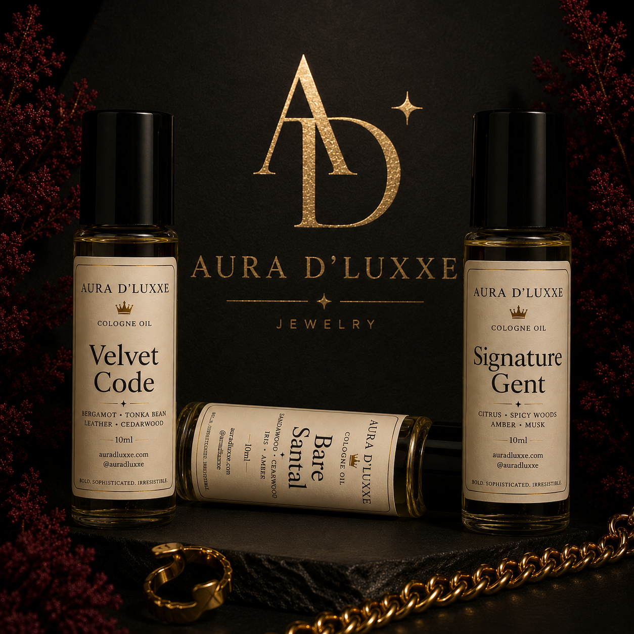 D’Luxxe Gent Collection | Cologne Oils