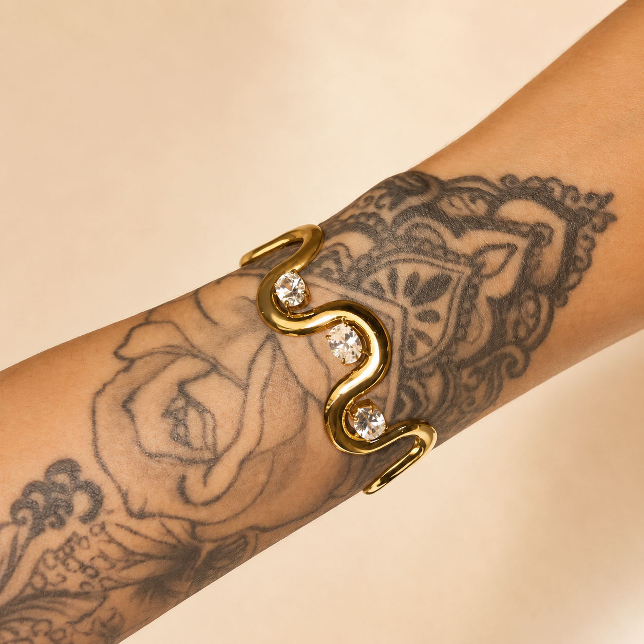Siren’s Crystal Wave Cuff